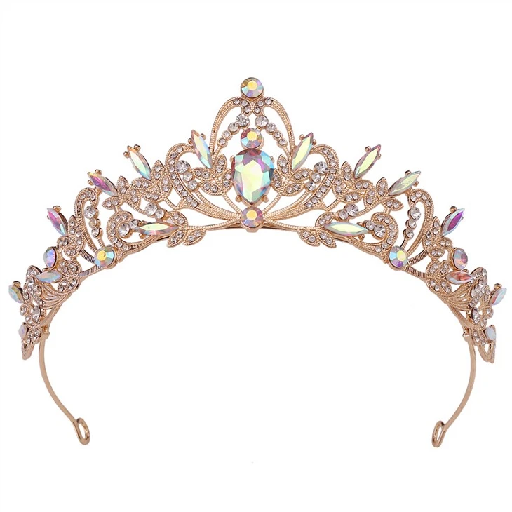 2023 Corona di tiara di alta qualità per feste in metallo con corona di design più recente per feste per ragazze